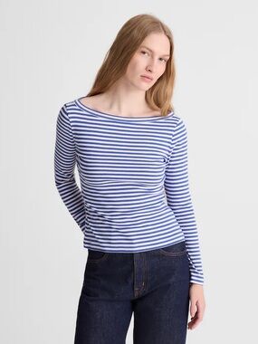 Madewell The '90s Boatneck Tee in
Compact Cotton